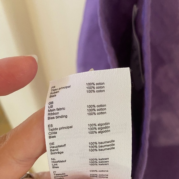 CLAUDIE PIERLOT PARIS COTTON PURPLE TIE DYE WOMENS BOW MINI SKIRT IN VIOLETS - Picture 8 of 13